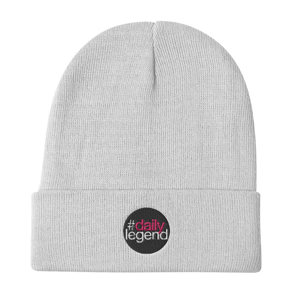 #Daily Legend Embroidered Beanie